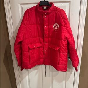 2xl Pla jac byDunbrook  52-54  windbreaker coat VECO logo Red